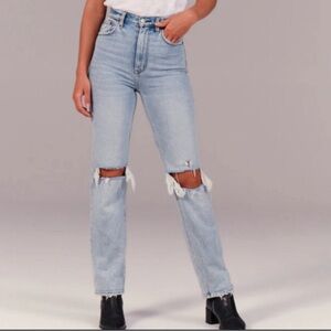 Abercrombie 90’s straight ultra high rise jeans